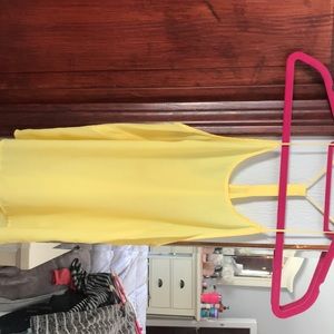 Short yellow racerback tank